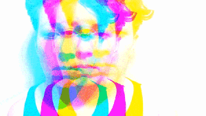 Rainbow colored animated gif from Call My Number video